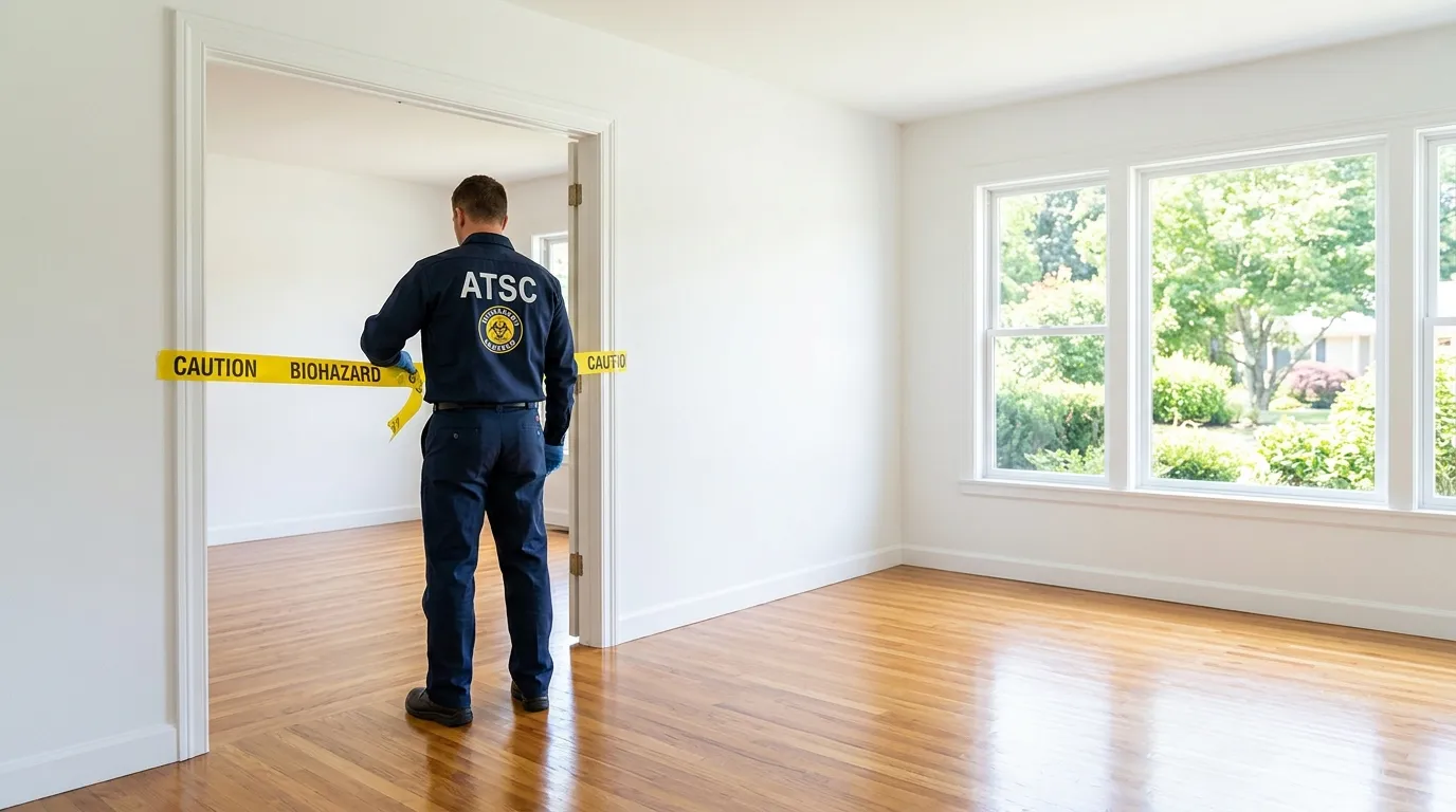 Certified biohazard cleanup crew performing Trauma Scene Cleanup in Conshohocken